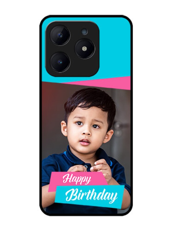 Custom Realme C63 Custom Glass Phone Case - Image Holder With 2 Color Design