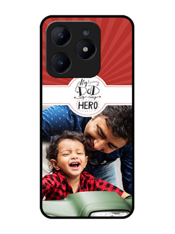 Custom Realme C63 Custom Glass Phone Case - My Dad Hero Design