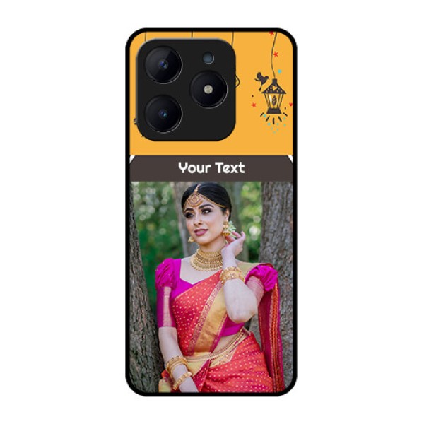 Realme C63 Custom Glass Phone Case - With Family Picture And Icons