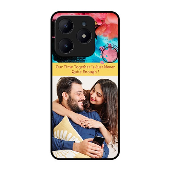 Realme C63 Custom Glass Phone Case - Quote With Acrylic Painting Design