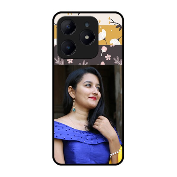 Realme C63 Custom Glass Phone Case - Stylish Floral Design