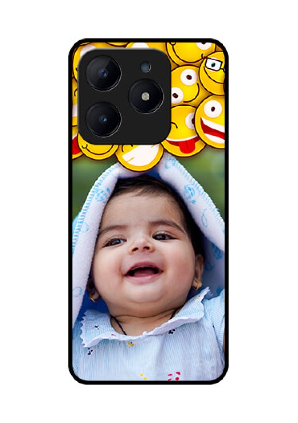 Realme C63 Custom Glass Phone Case - With Smiley Emoji Design