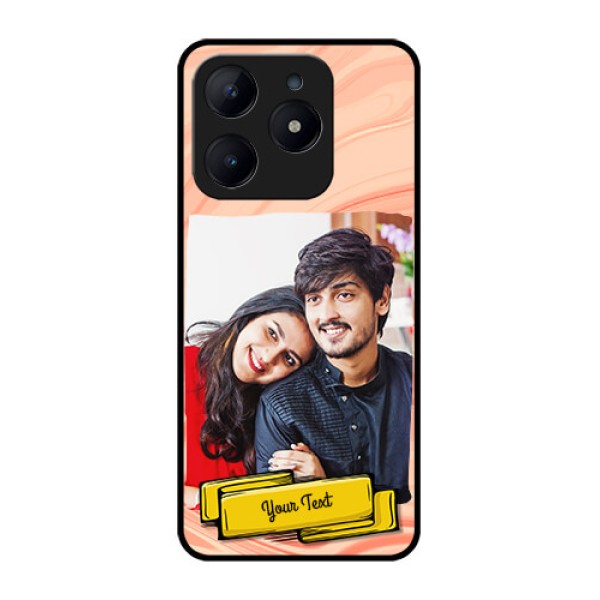 Realme C63 Custom Glass Phone Case - Marble Texture Design