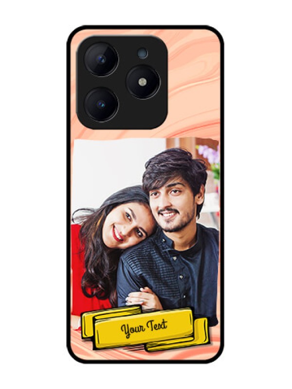 Custom Realme C63 Custom Glass Phone Case - Marble Texture Design