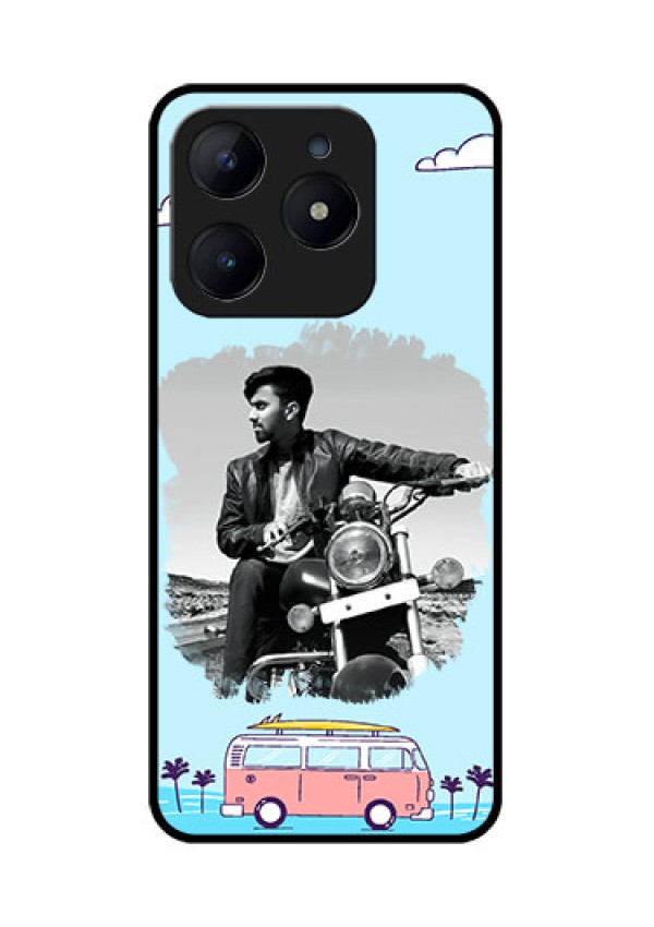 Realme C63 Custom Glass Phone Case - Travel and Adventure Design