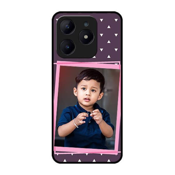 Realme C63 Custom Glass Phone Case - Triangle Pattern Dotted Design Realme C63 Custom Glass Phone Case - Triangle Pattern Dotted Design