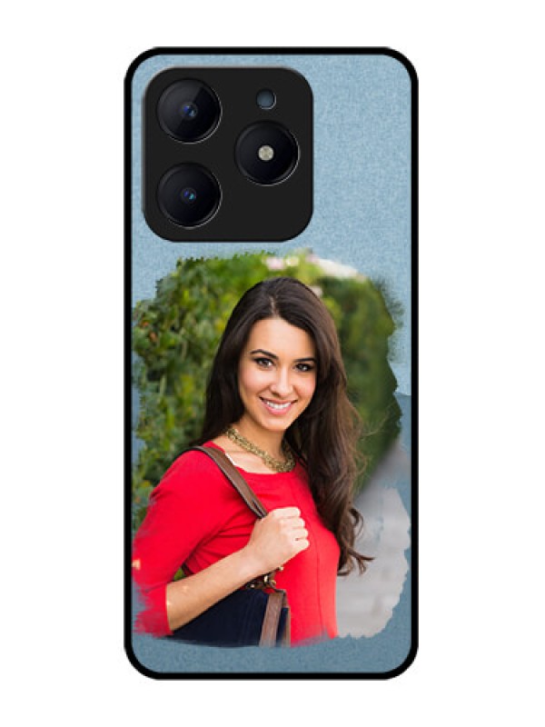 Custom Realme C63 Custom Glass Phone Case - Grunge Line Art Design