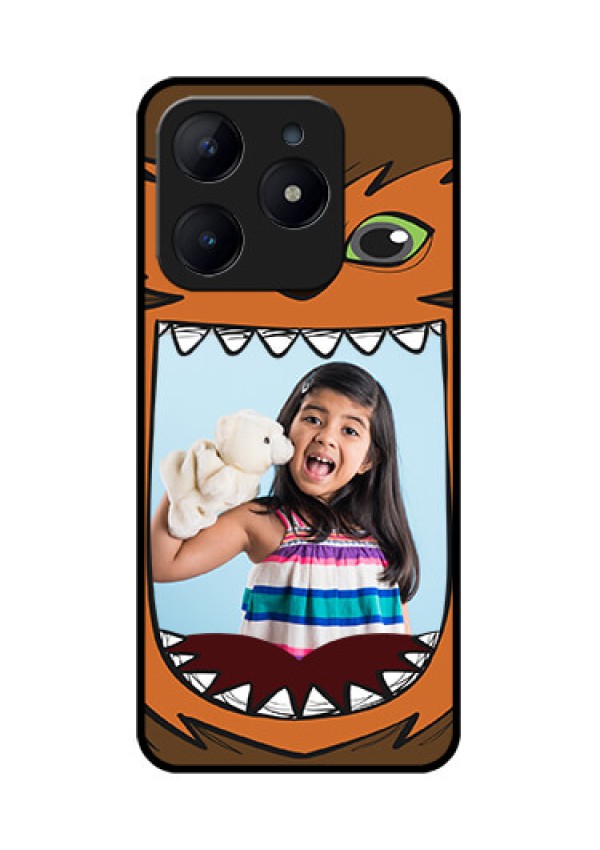 Realme C63 Custom Glass Phone Case - Owl Monster Back Case Design