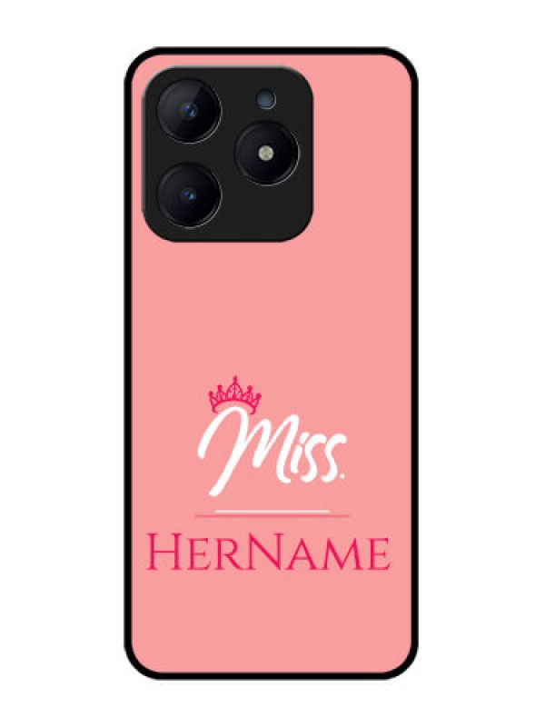 Custom Realme C63 Custom Glass Phone Case - Mrs With Name Design