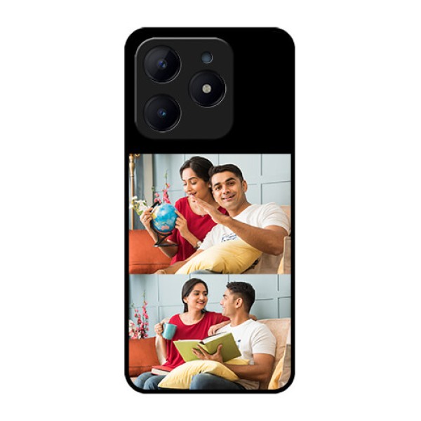 Realme C63 Custom Glass Phone Case - 2 Images Design