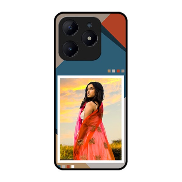 Realme C63 Custom Glass Phone Case - Retro Color Pallet Design Realme C63 Custom Glass Phone Case - Retro Color Pallet Design