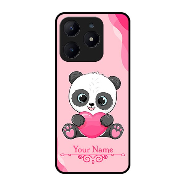 Realme C63 Custom Glass Phone Case - Cute Panda Design