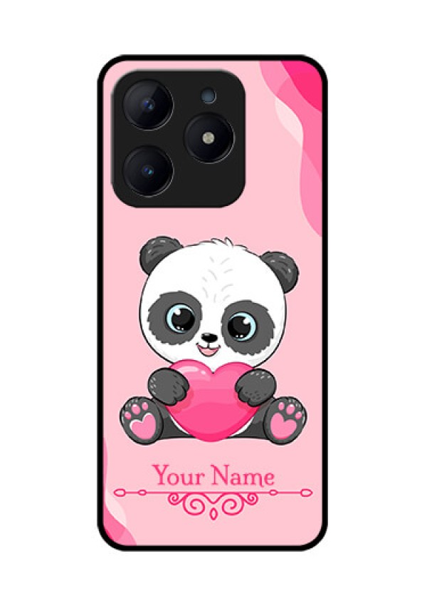 Realme C63 Custom Glass Phone Case - Cute Panda Design