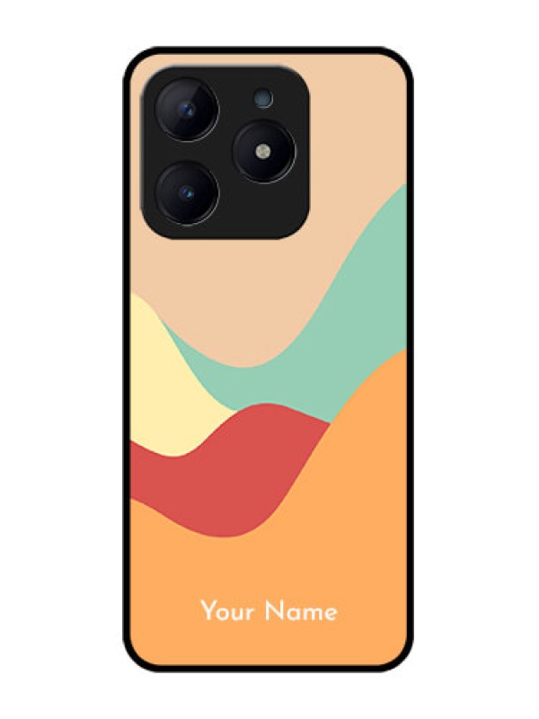 Custom Realme C63 Custom Glass Phone Case - Ocean Waves Multi - Colour Design