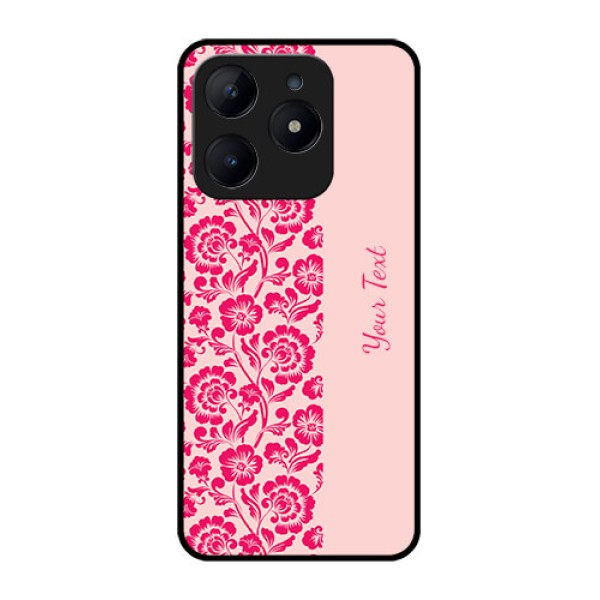Realme C63 Custom Glass Phone Case - Attractive Floral Pattern Design Realme C63 Custom Glass Phone Case - Attractive Floral Pattern Design