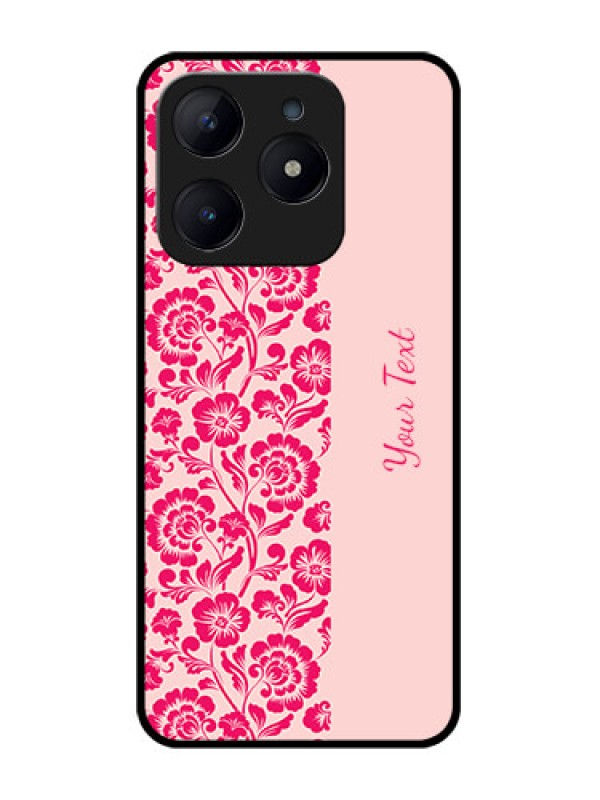 Custom Realme C63 Custom Glass Phone Case - Attractive Floral Pattern Design