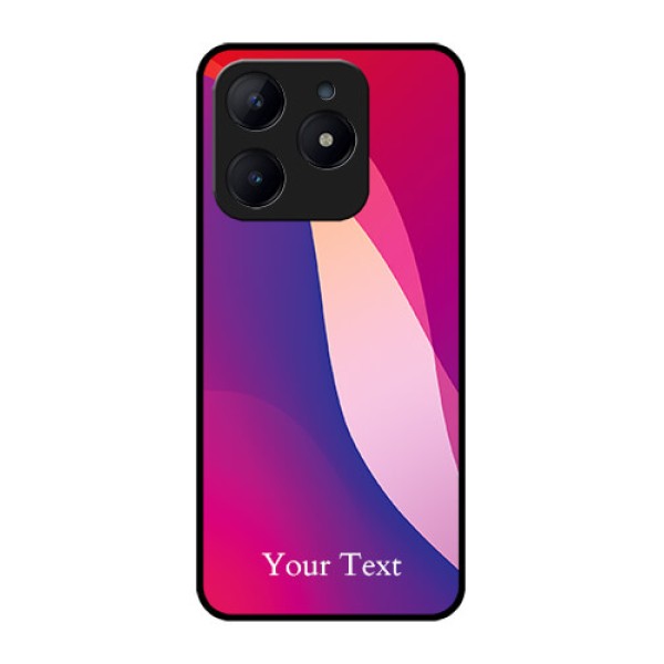 Realme C63 Custom Glass Phone Case - Digital Abstract Overlap Design