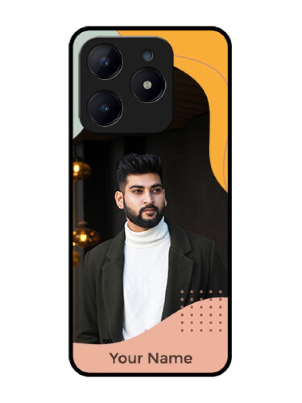 Custom Realme C63 Custom Glass Phone Case - Tri - Coloured Overlay Design