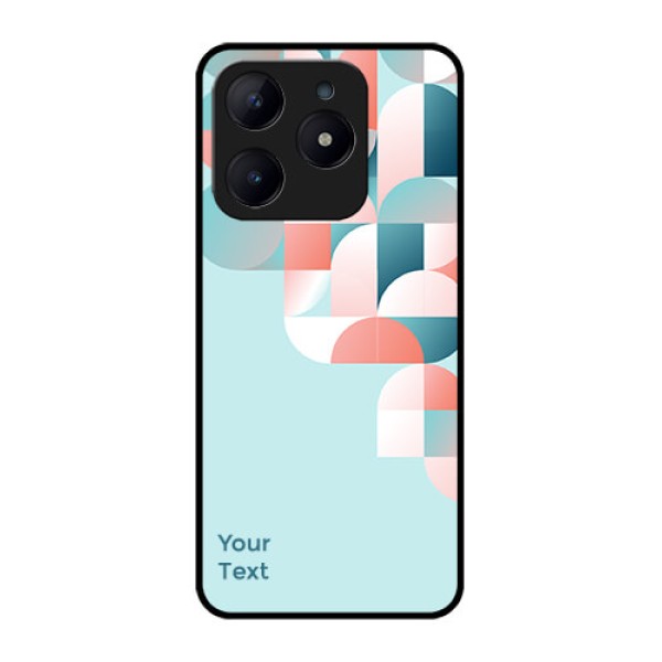 Realme C63 Custom Glass Phone Case - Stylish Semi - Circle Pattern Design Realme C63 Custom Glass Phone Case - Stylish Semi - Circle Pattern Design