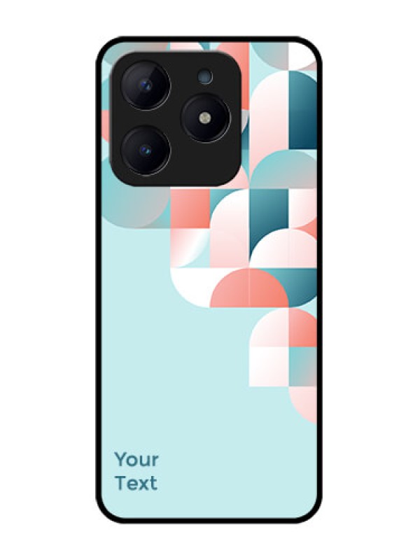 Custom Realme C63 Custom Glass Phone Case - Stylish Semi - Circle Pattern Design