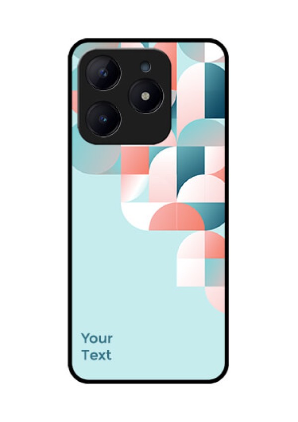 Realme C63 Custom Glass Phone Case - Stylish Semi - Circle Pattern Design