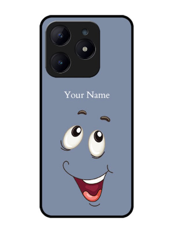 Custom Realme C63 Custom Glass Phone Case - Laughing Cartoon Face Design