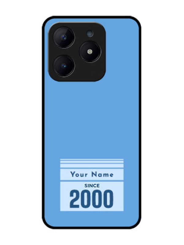 Custom Realme C63 Custom Glass Phone Case - Custom Year Of Birth Design