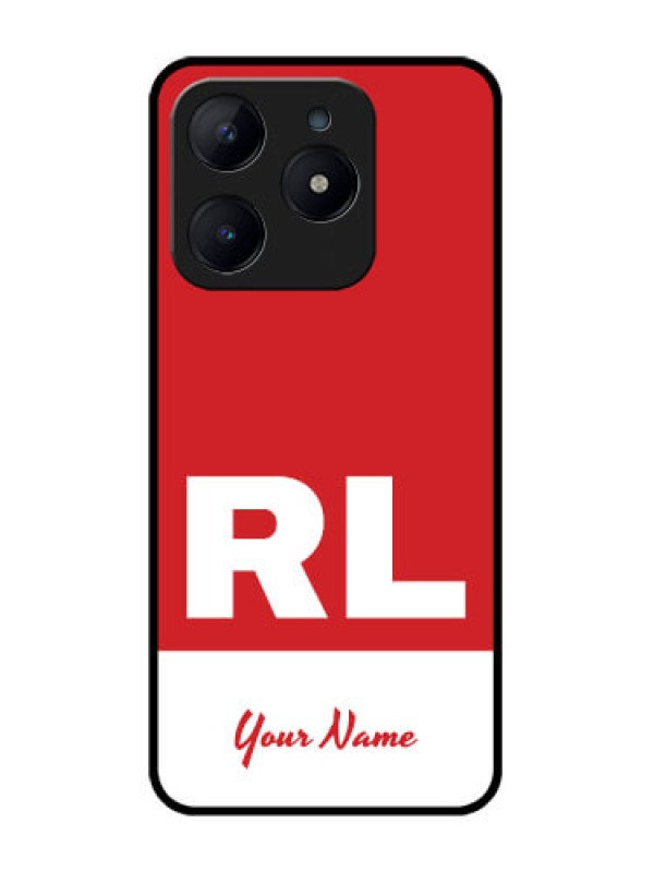 Custom Realme C63 Custom Glass Phone Case - Dual Tone Custom Text Design