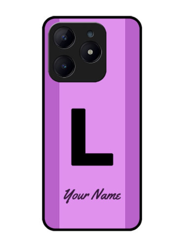 Custom Realme C63 Custom Glass Phone Case - Tricolor Custom Text Design