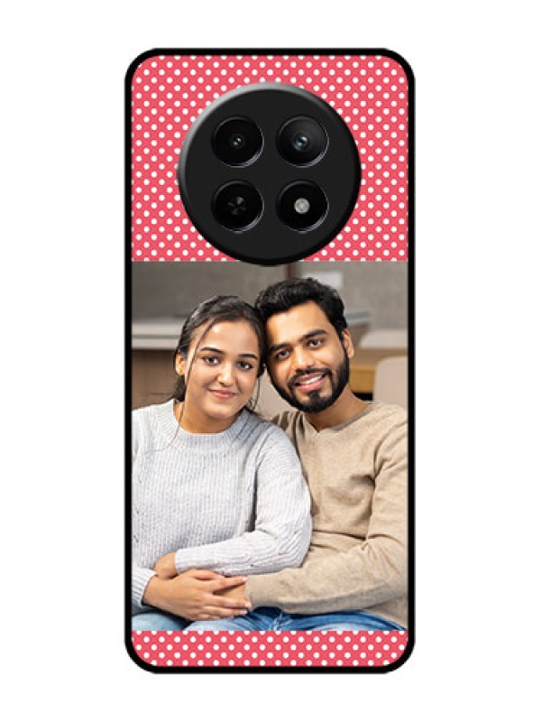 Custom Realme C65 5G Custom Glass Phone Case - White Dotted Design