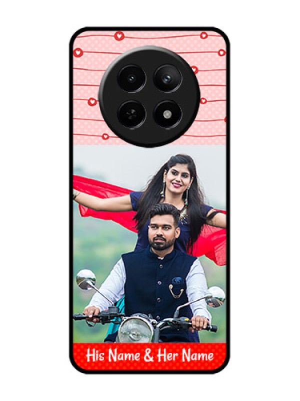 Custom Realme C65 5G Custom Glass Phone Case - Red Pattern Case Design