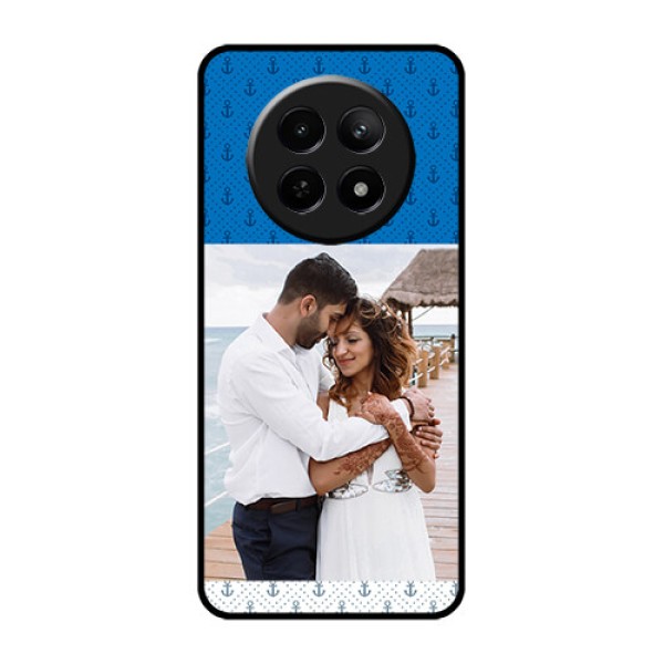Realme C65 5G Custom Glass Phone Case - Blue Anchors Design