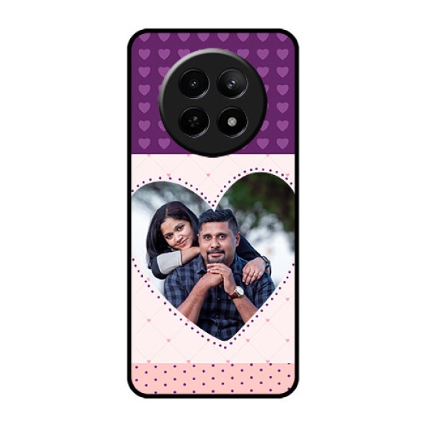 Realme C65 5G Custom Glass Phone Case - Violet Love Dots Design