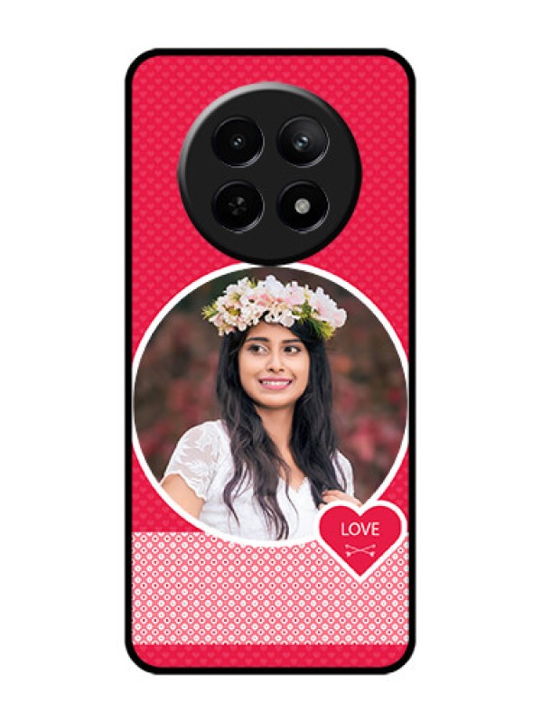 Custom Realme C65 5G Custom Glass Phone Case - Pink Color Pattern Design