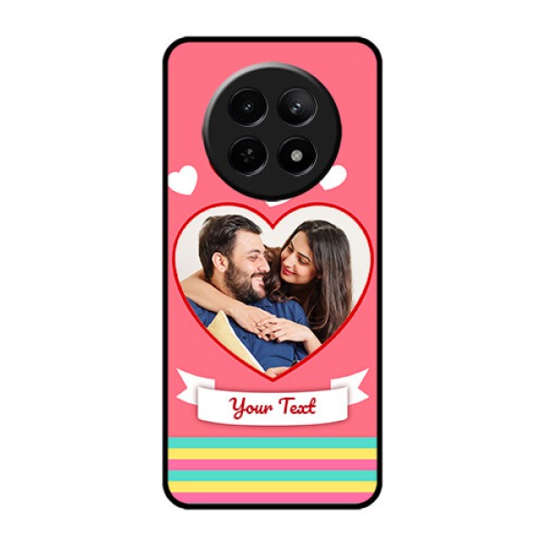 Realme C65 5G Custom Glass Phone Case - Love Shapes Doodle Design Realme C65 5G Custom Glass Phone Case - Love Shapes Doodle Design