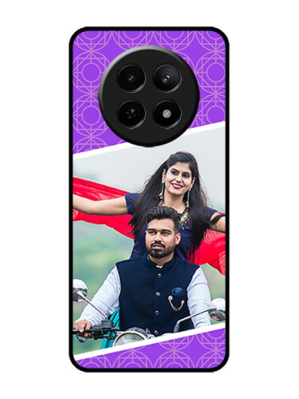 Custom Realme C65 5G Custom Glass Phone Case - Violet Color Pattern Design