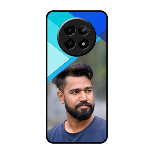 Realme C65 5G Custom Glass Phone Case - Blue Pattern Design