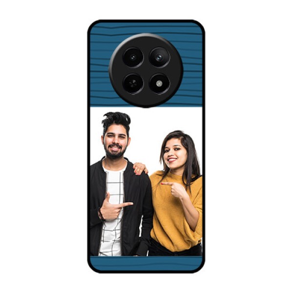 Realme C65 5G Custom Glass Phone Case - Blue Pattern Cover Design Realme C65 5G Custom Glass Phone Case - Blue Pattern Cover Design