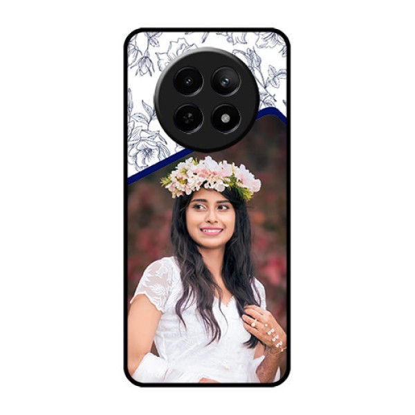 Realme C65 5G Custom Glass Phone Case - Classy Floral Design