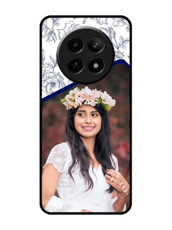 Custom Realme C65 5G Custom Glass Phone Case - Classy Floral Design