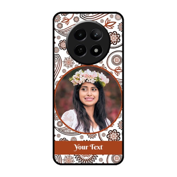 Realme C65 5G Custom Glass Phone Case - Abstract Flower Design