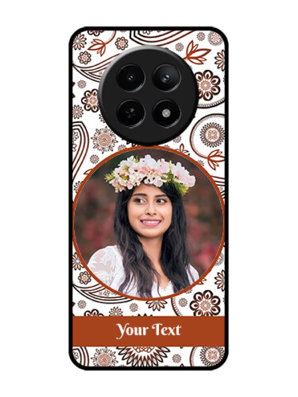 Custom Realme C65 5G Custom Glass Phone Case - Abstract Flower Design