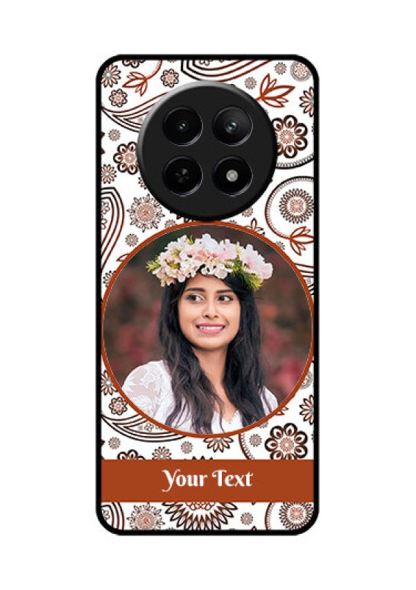 Realme C65 5G Custom Glass Phone Case - Abstract Flower Design