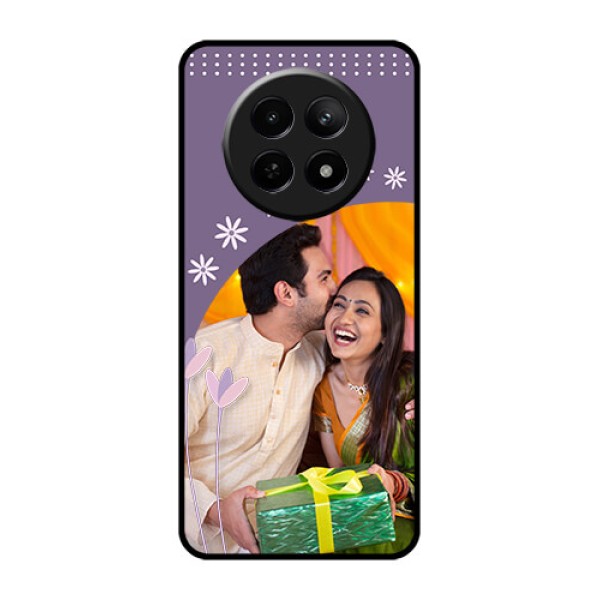 Realme C65 5G Custom Glass Phone Case - Lavender Flowers Design Realme C65 5G Custom Glass Phone Case - Lavender Flowers Design