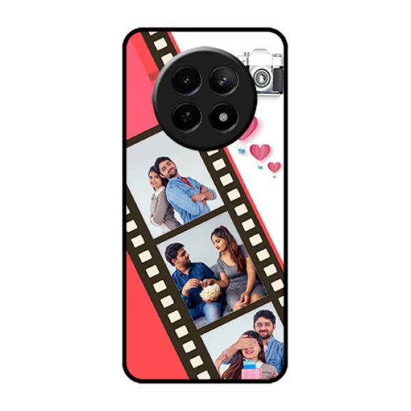 Realme C65 5G Custom Glass Phone Case - 3 Image Holder With Film Reel Realme C65 5G Custom Glass Phone Case - 3 Image Holder With Film Reel