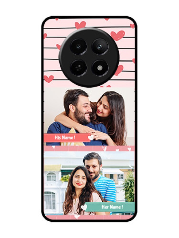 Custom Realme C65 5G Custom Glass Phone Case - Photo With Heart Design