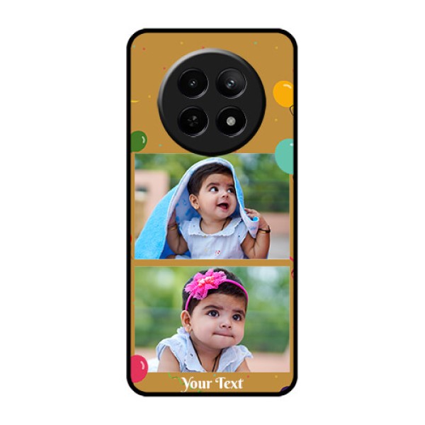 Realme C65 5G Custom Glass Phone Case - Image Holder With Birthday Celebrations Design