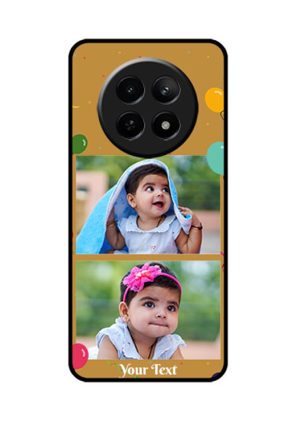 Realme C65 5G Custom Glass Phone Case - Image Holder With Birthday Celebrations Design