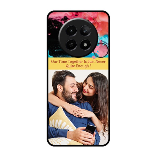 Realme C65 5G Custom Glass Phone Case - Quote With Acrylic Painting Design