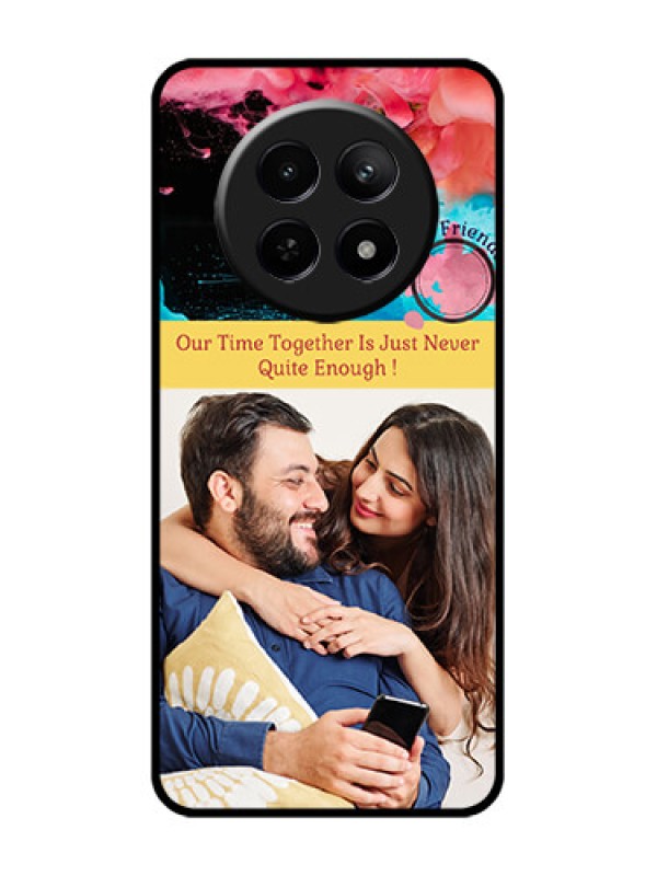 Custom Realme C65 5G Custom Glass Phone Case - Quote With Acrylic Painting Design